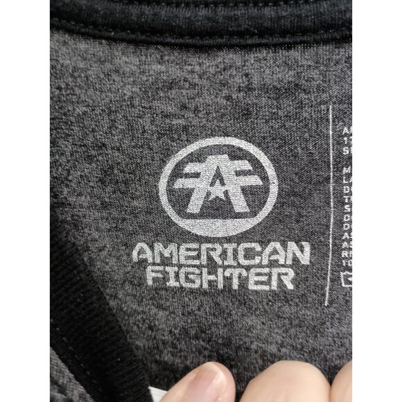 American Fighter Mens T-Shirt Sz 2XL Black Graphic Print Short Sleeve Grunge - Picture 5 of 8